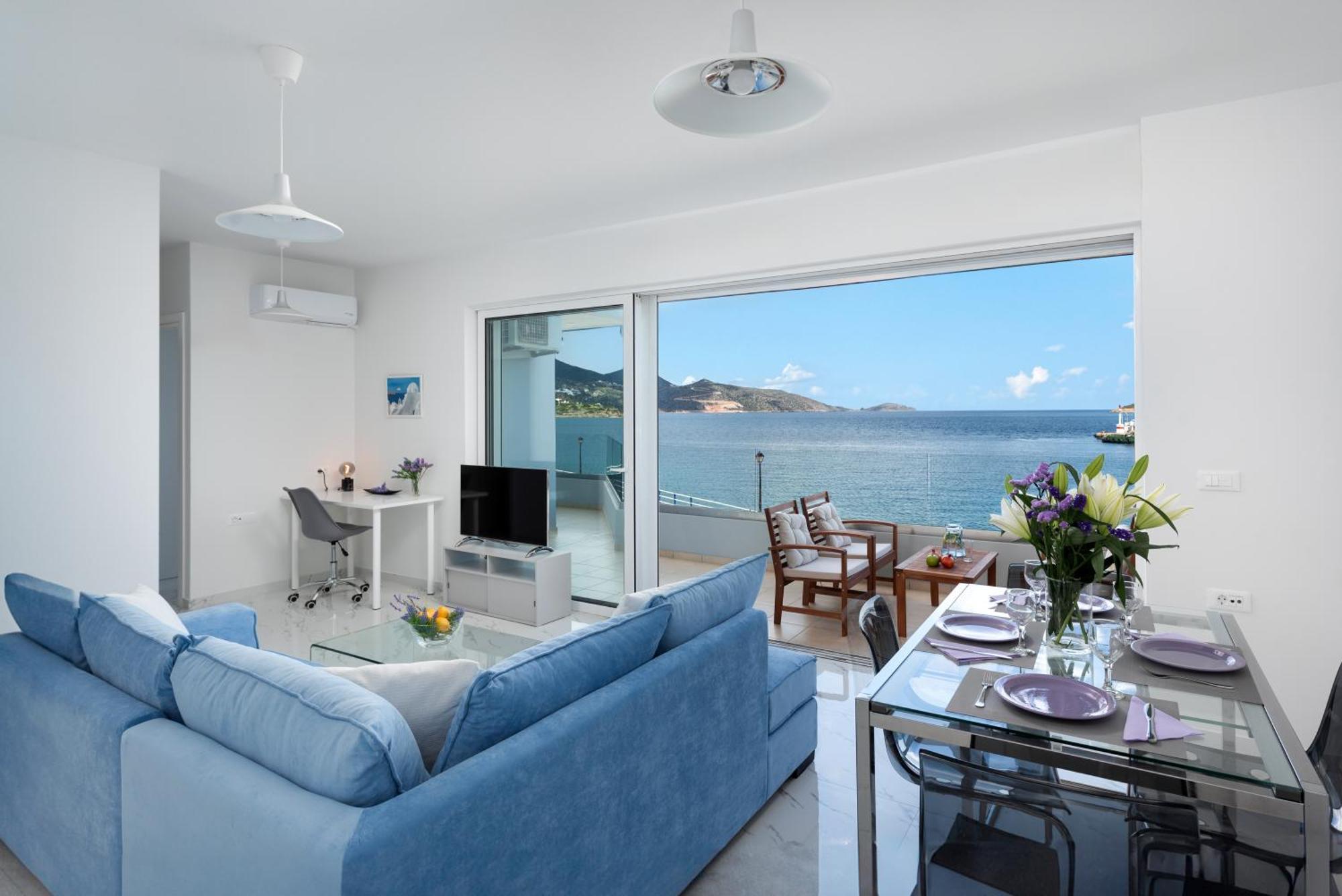 Sea View Bliss 2Br Agios Getaway Leilighet Ágios Nikólaos Eksteriør bilde